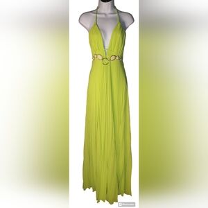 Glamazon Lime green  Full Length Evening Gown size small